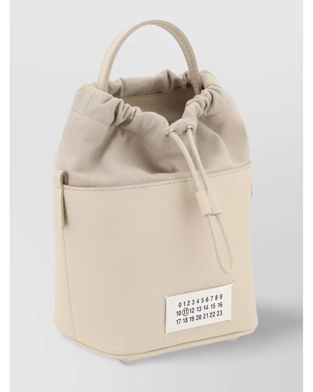 Maison Margiela Natural 5Ac Small Leather Bucket Bag