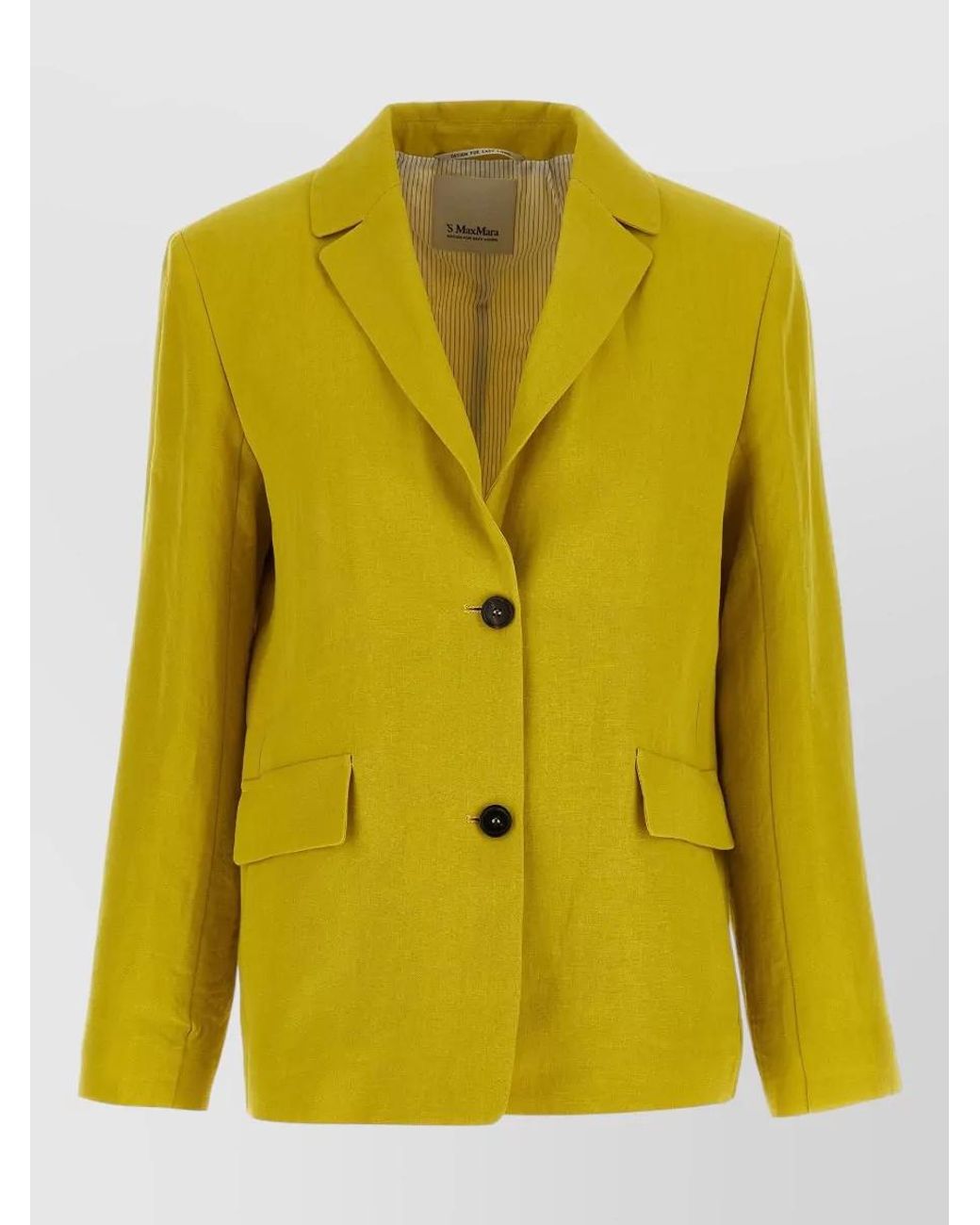 Max Mara Yellow Linen Blazer Clothing