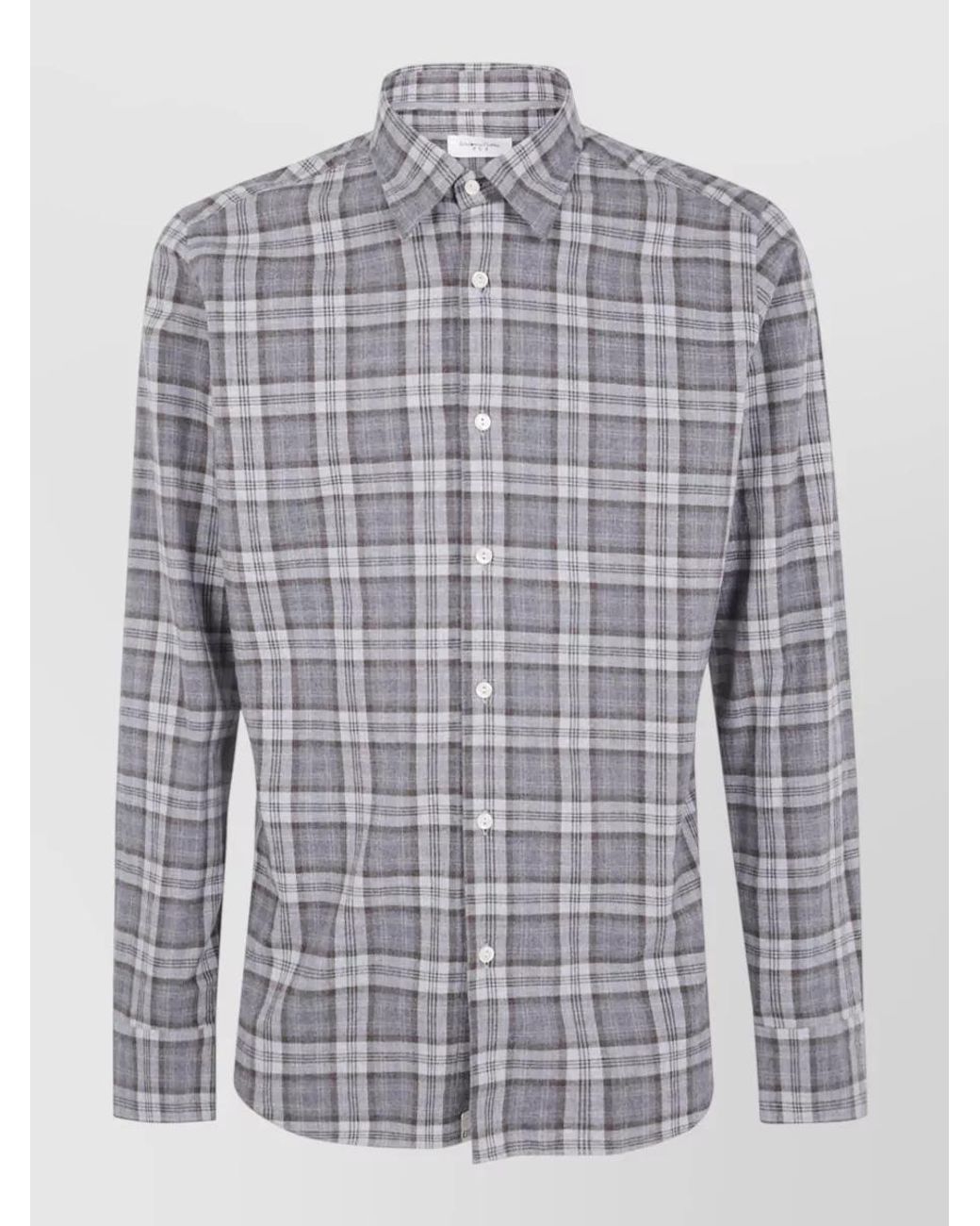 Tintoria Mattei 954 Blue Checked Shirt for men