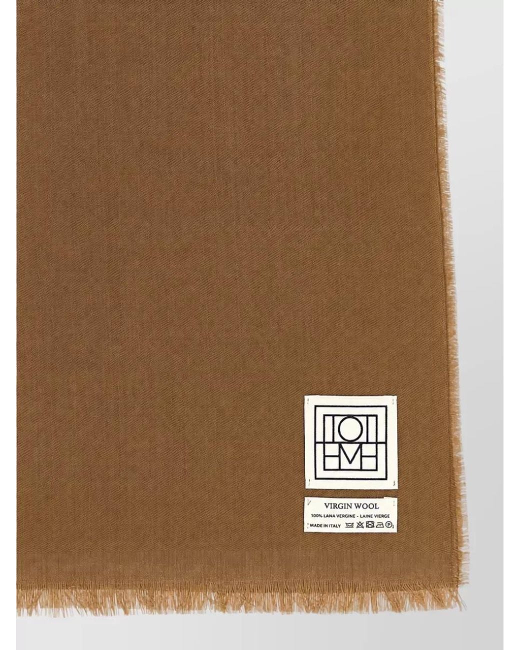 Totême Brown Virgin Wool Scarf