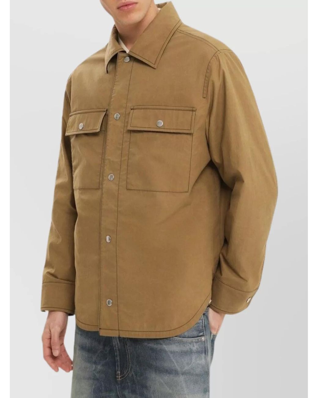 1989 STUDIO Natural Cotton Shirt Jacket for men