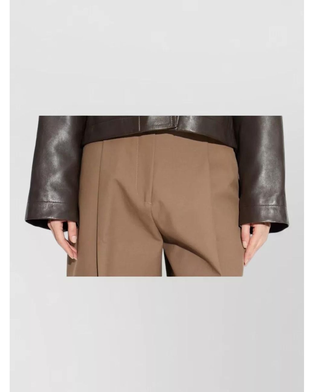Studio Nicholson Brown Lambskin Cropped Jacket