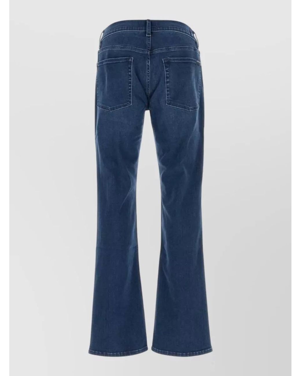 7 For All Mankind Blue Stretch Denim Bootcut Jeans for men