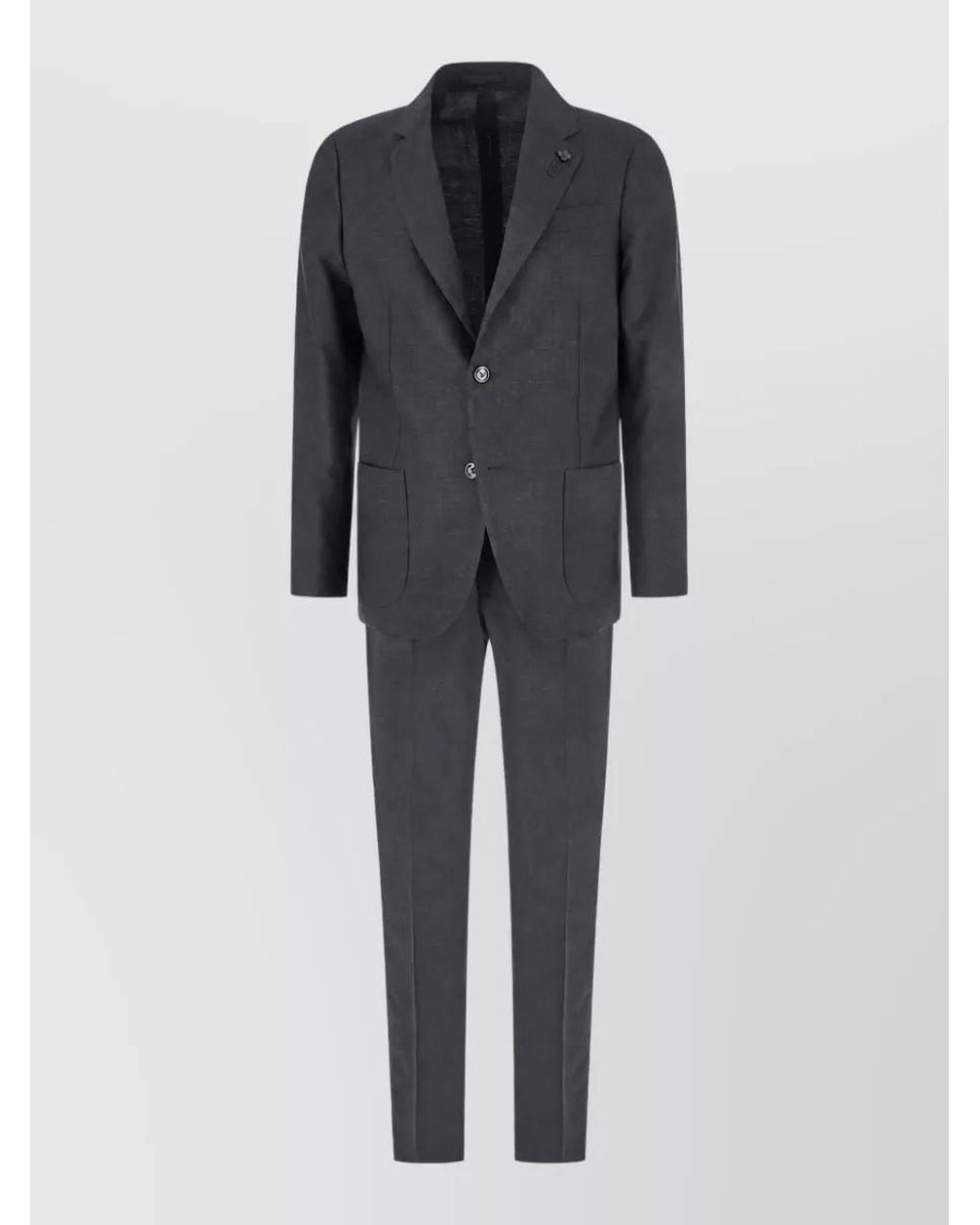Lardini Black Single-Breasted Coat for men