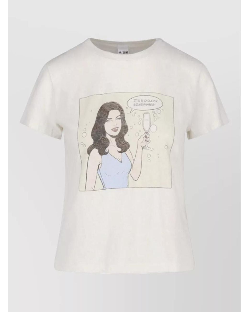 Re/done Natural Cotton Short Sleeve T-Shirt