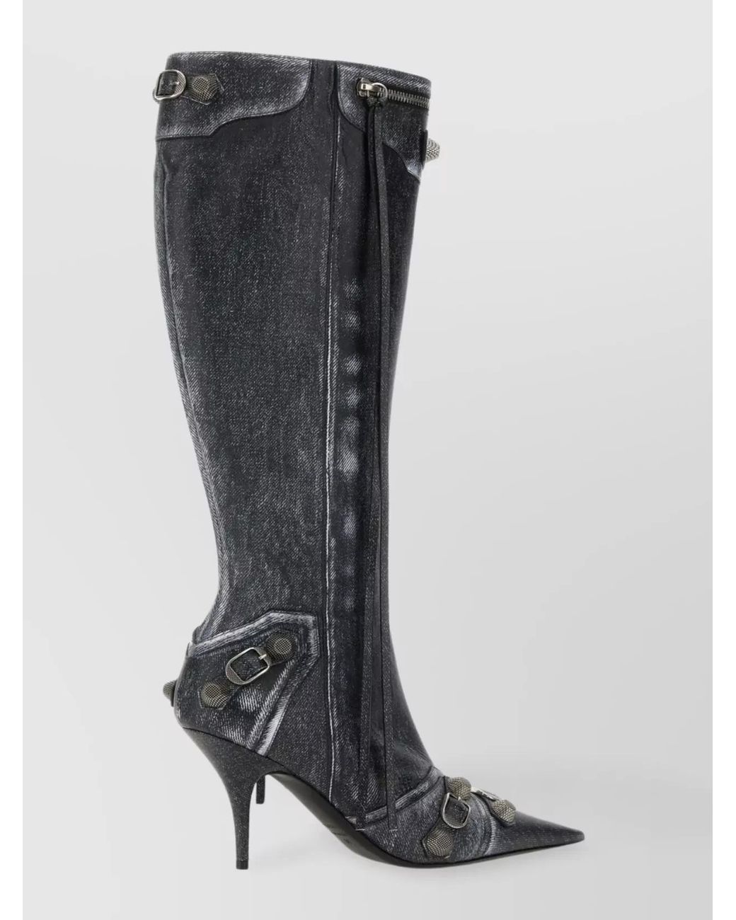 Balenciaga Black Nappa Leather Cagole Boots