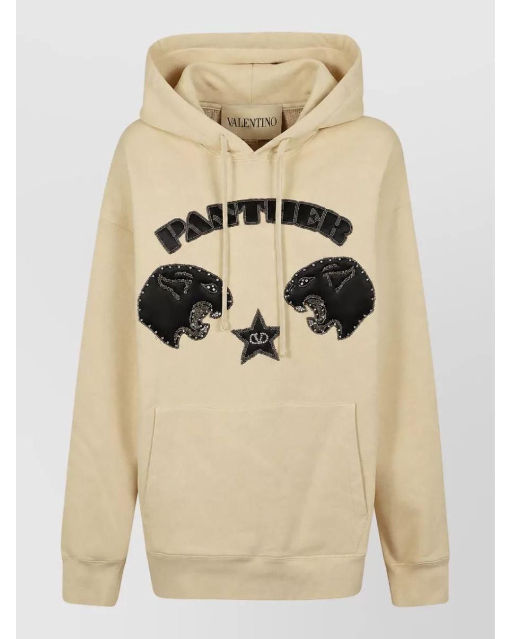 Valentino Garavani Natural Cotton Printed Sweatshirt