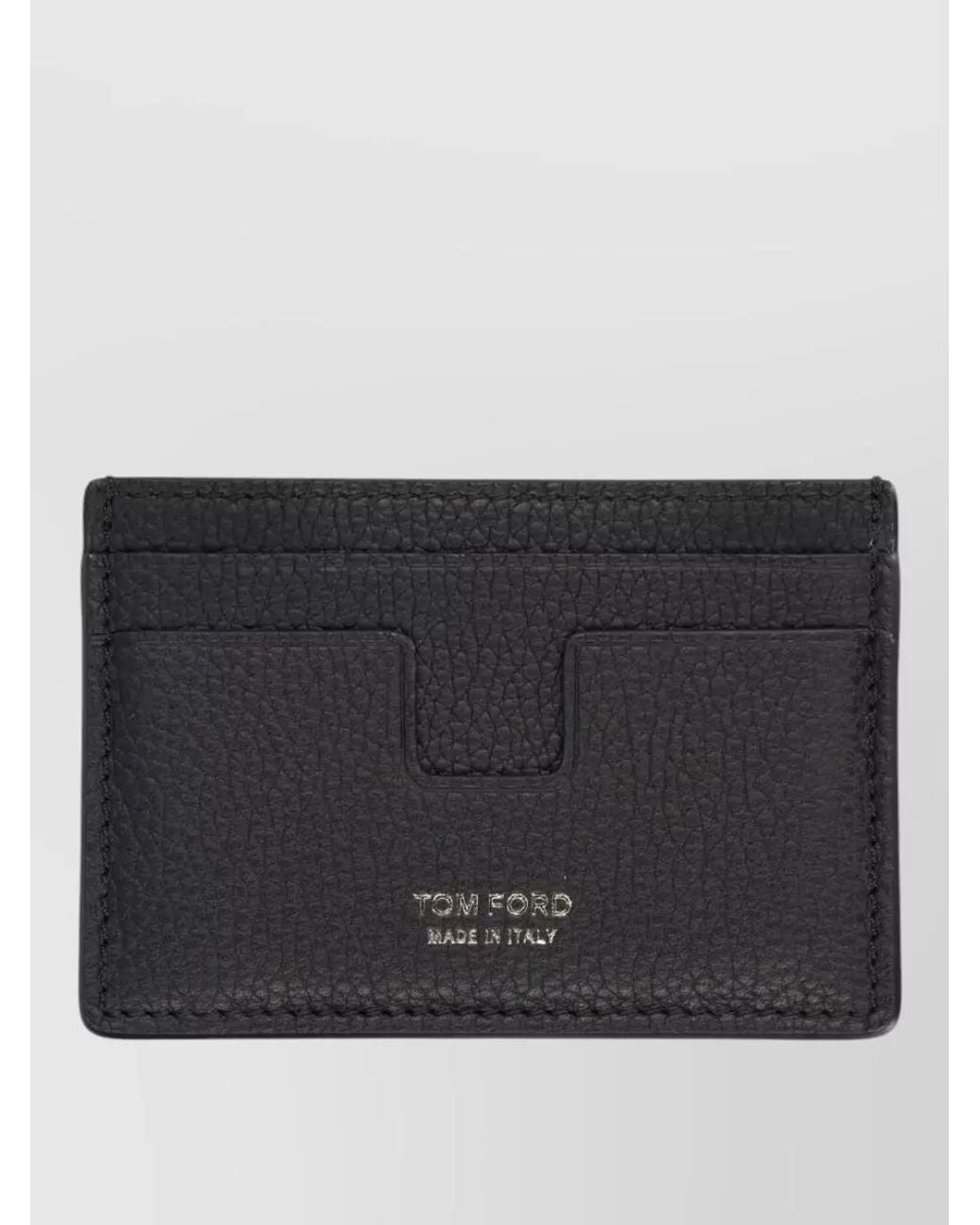 Tom Ford Black Leather Card Holder for men