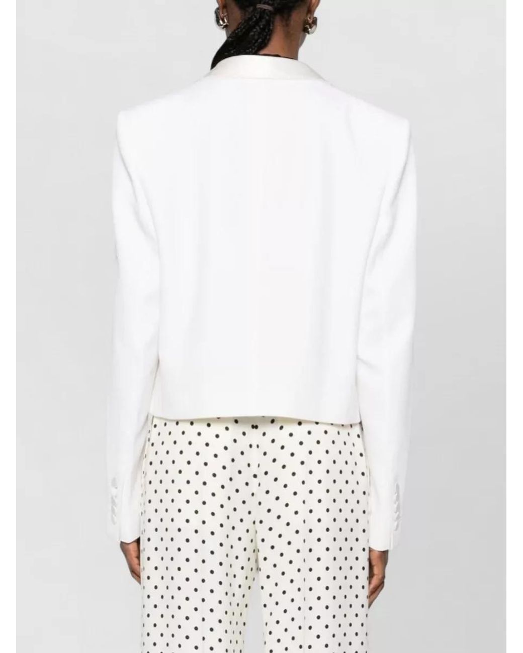 Tom Ford White Wool Tuxedo Blazer