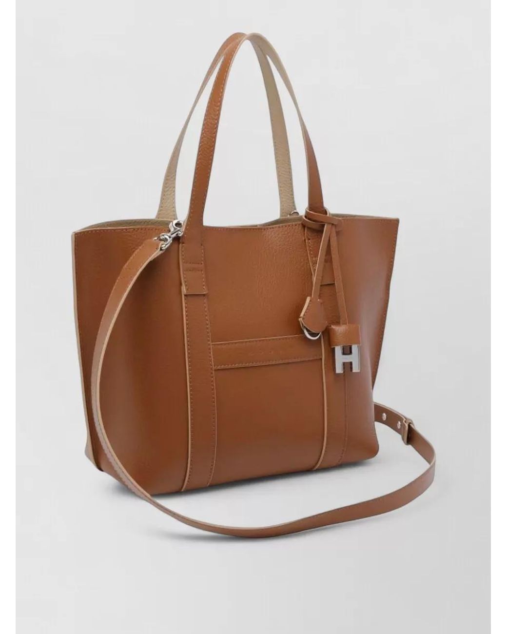 Hogan Brown Small Leather Shoulder Bag