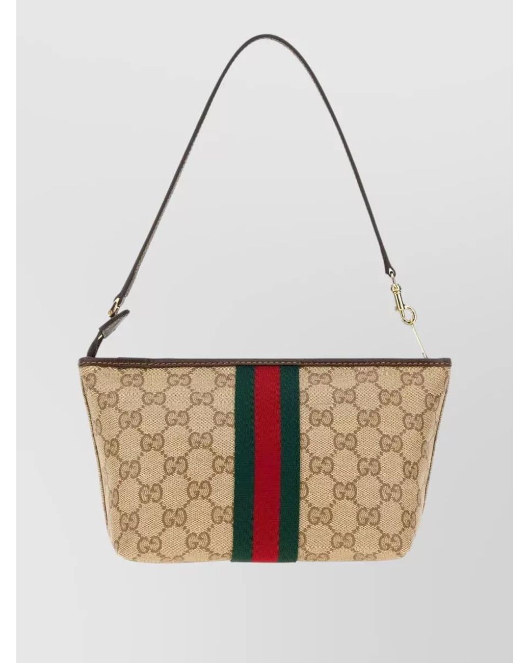 Gucci White Small Canvas Pouch
