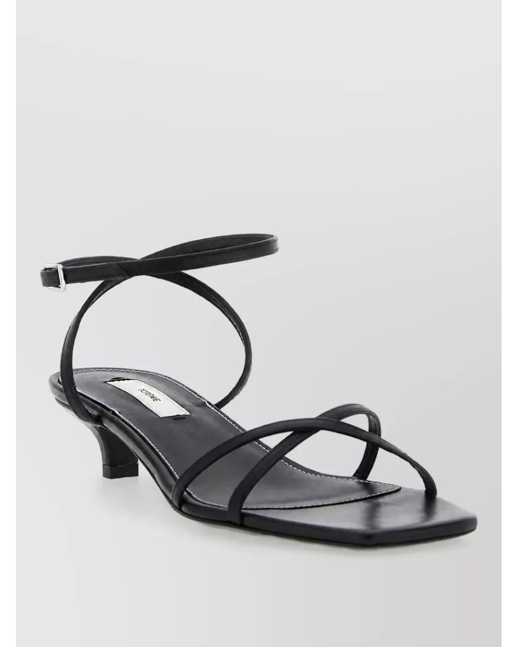 Totême Metallic Leather Crossover Mules
