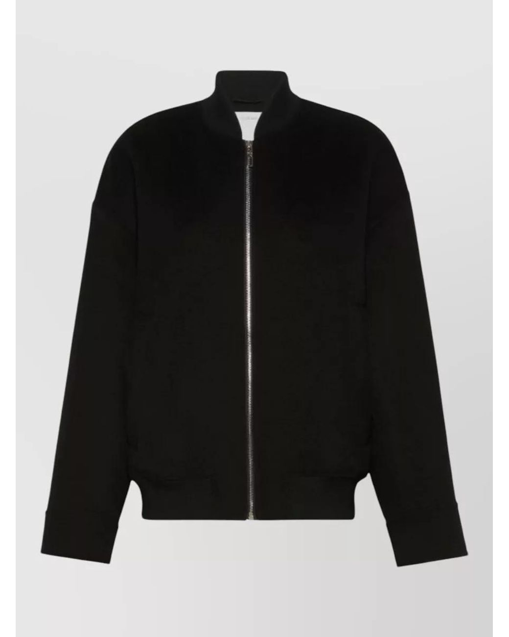 Sportmax Black Wool Regular-Fit Bomber Jacket