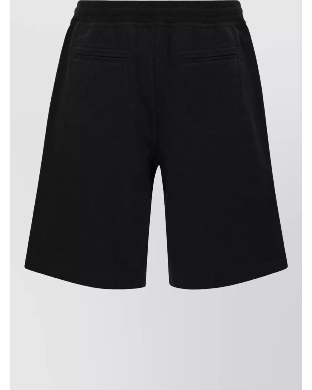 Brunello Cucinelli Black Cotton Knee-Length Jogging Shorts for men