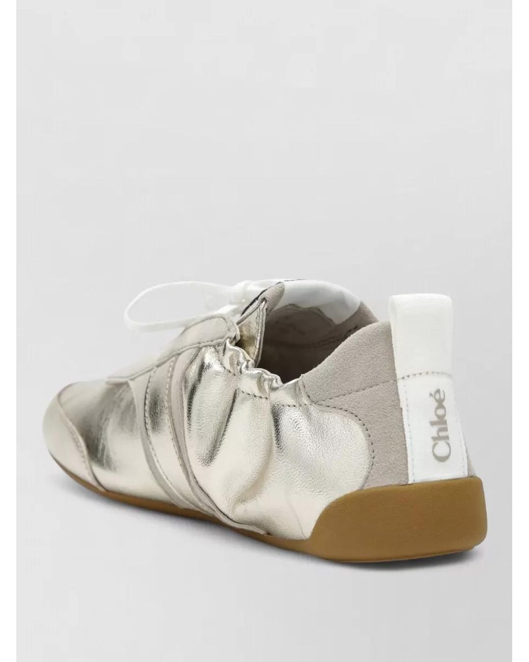 Chloé White Leather Slip-On Sneakers