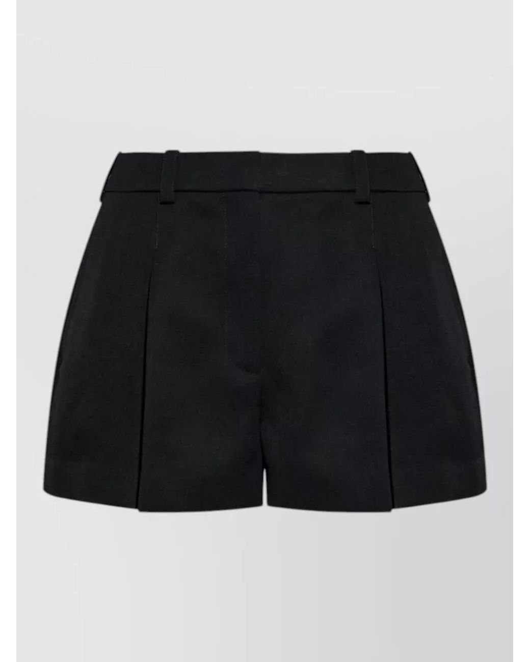 Givenchy Black Wool Pleated Bermuda Shorts
