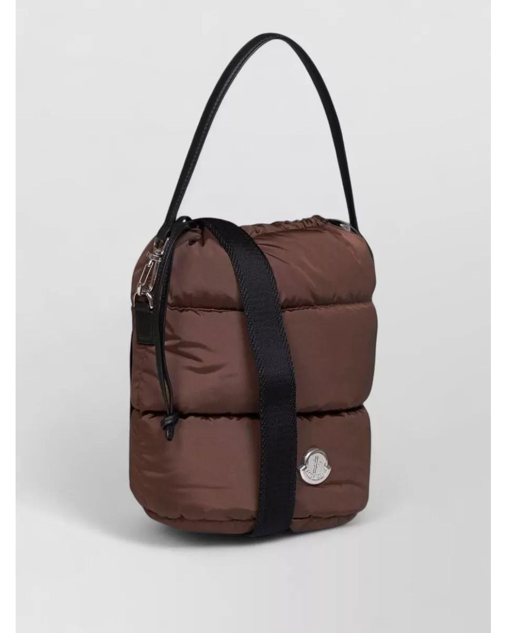 Moncler Brown Caradoc Nylon Quilted Bucket Bag