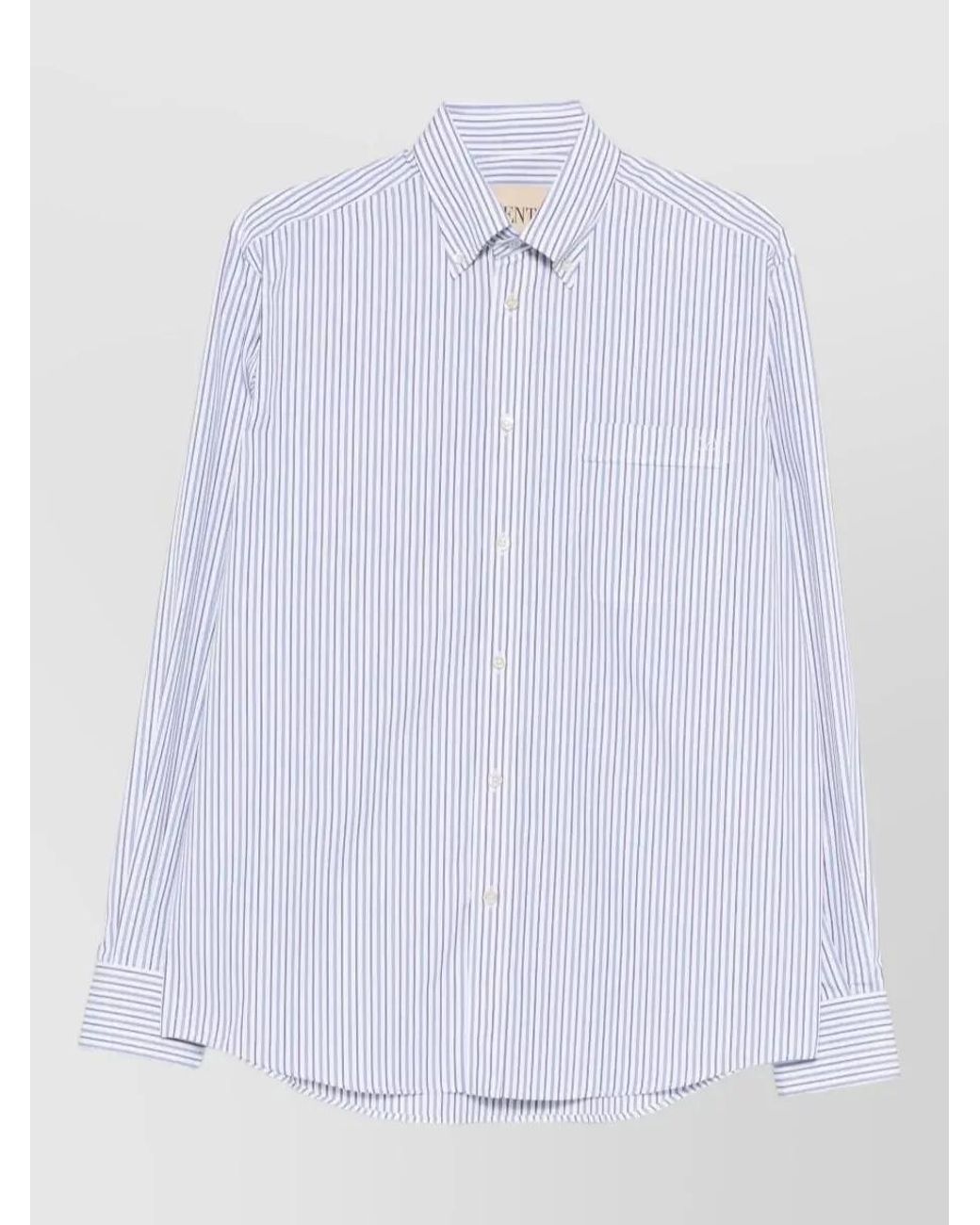 Valentino Garavani White Striped Cotton Shirt for men