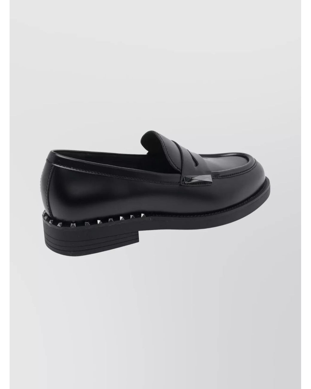 Ash Black Leather Studded Loafers