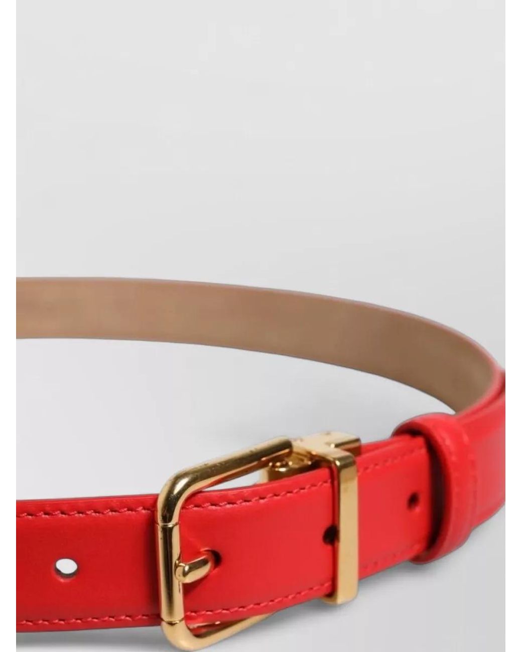Dolce & Gabbana Red Leather Belt