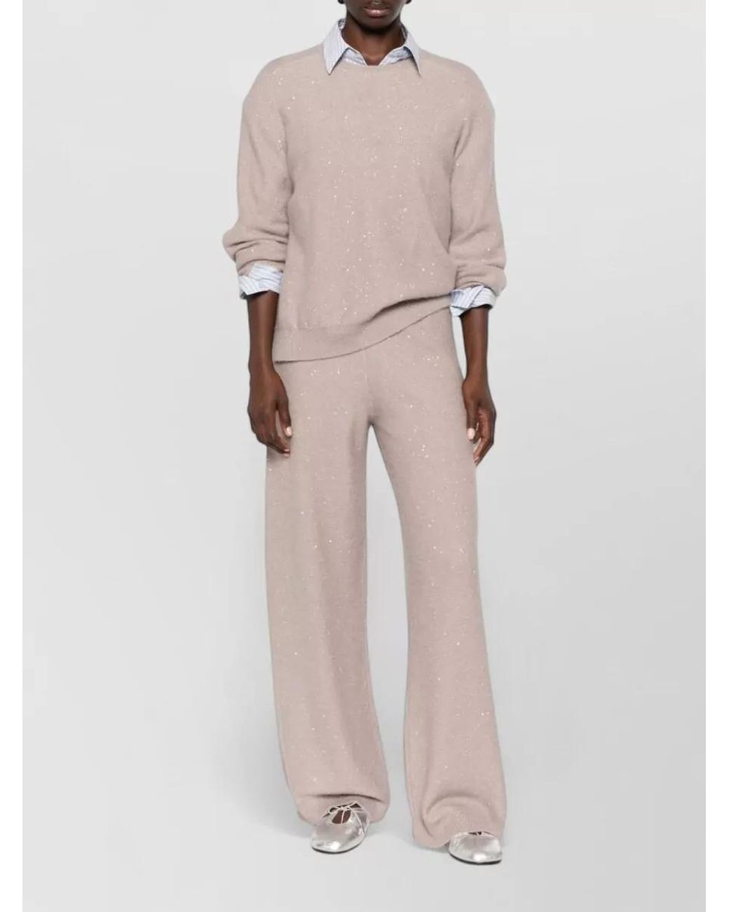 Fabiana Filippi Multicolor Cashmere Blend Straight-Leg Knitted Trousers