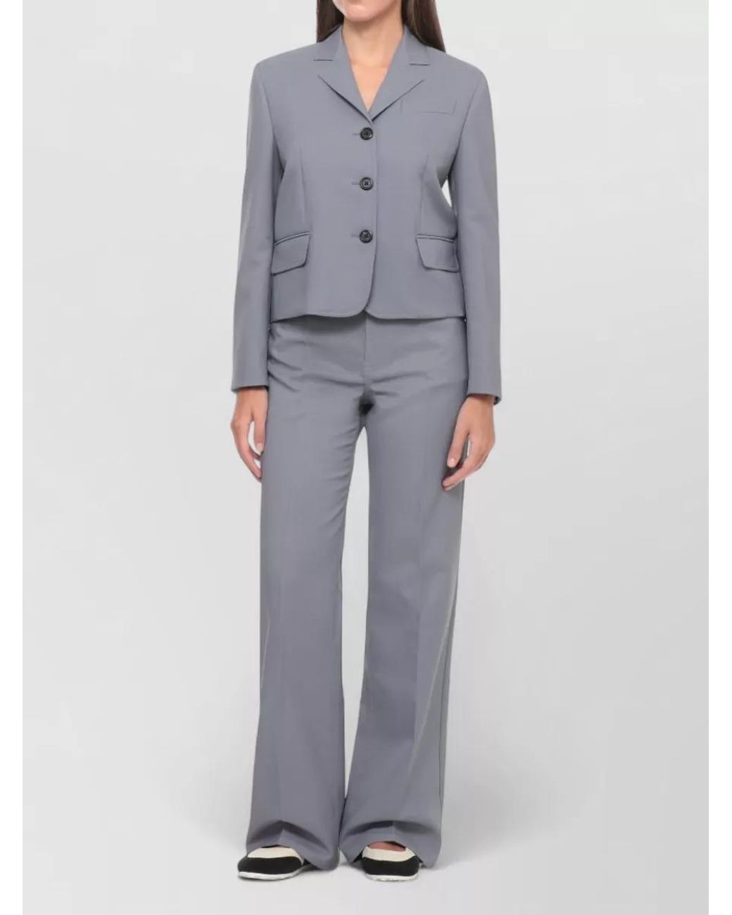 Marni Gray Straight-Leg Suit Trousers