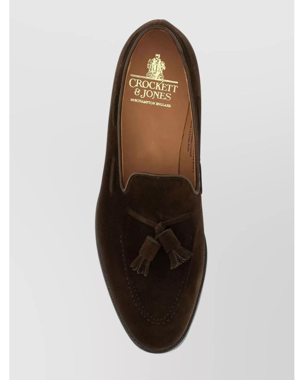 Crockett and Jones Brown Suede Leather Loafers for men