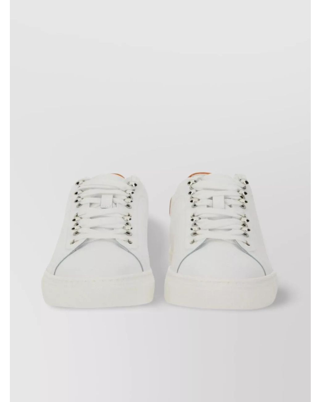 Moschino White Leather Low-Top Sneakers for men