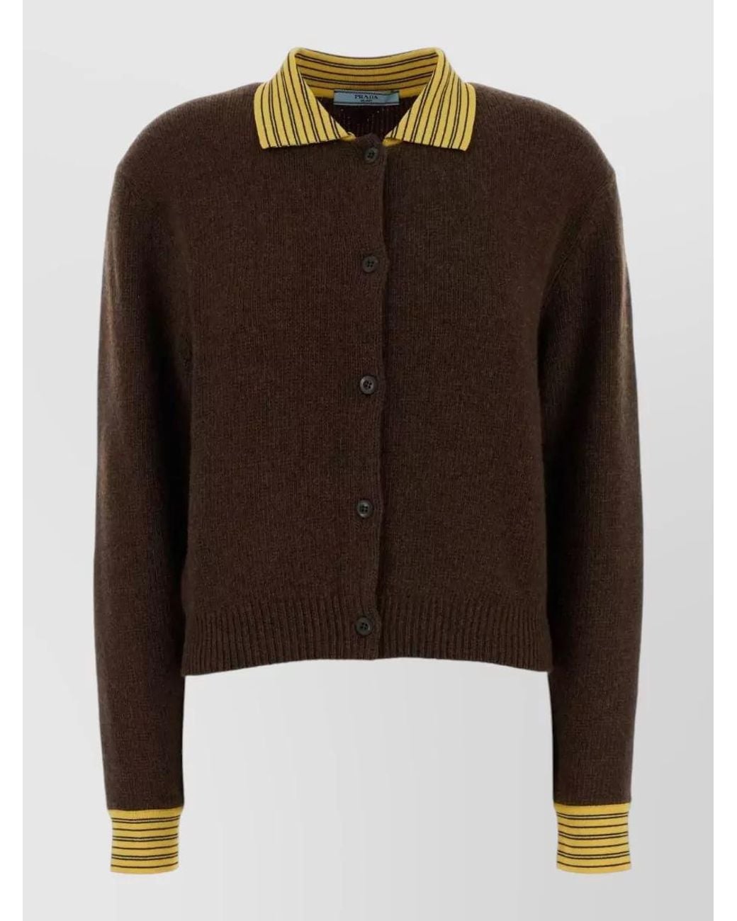 Prada Brown Cashmere Blend Cardigan