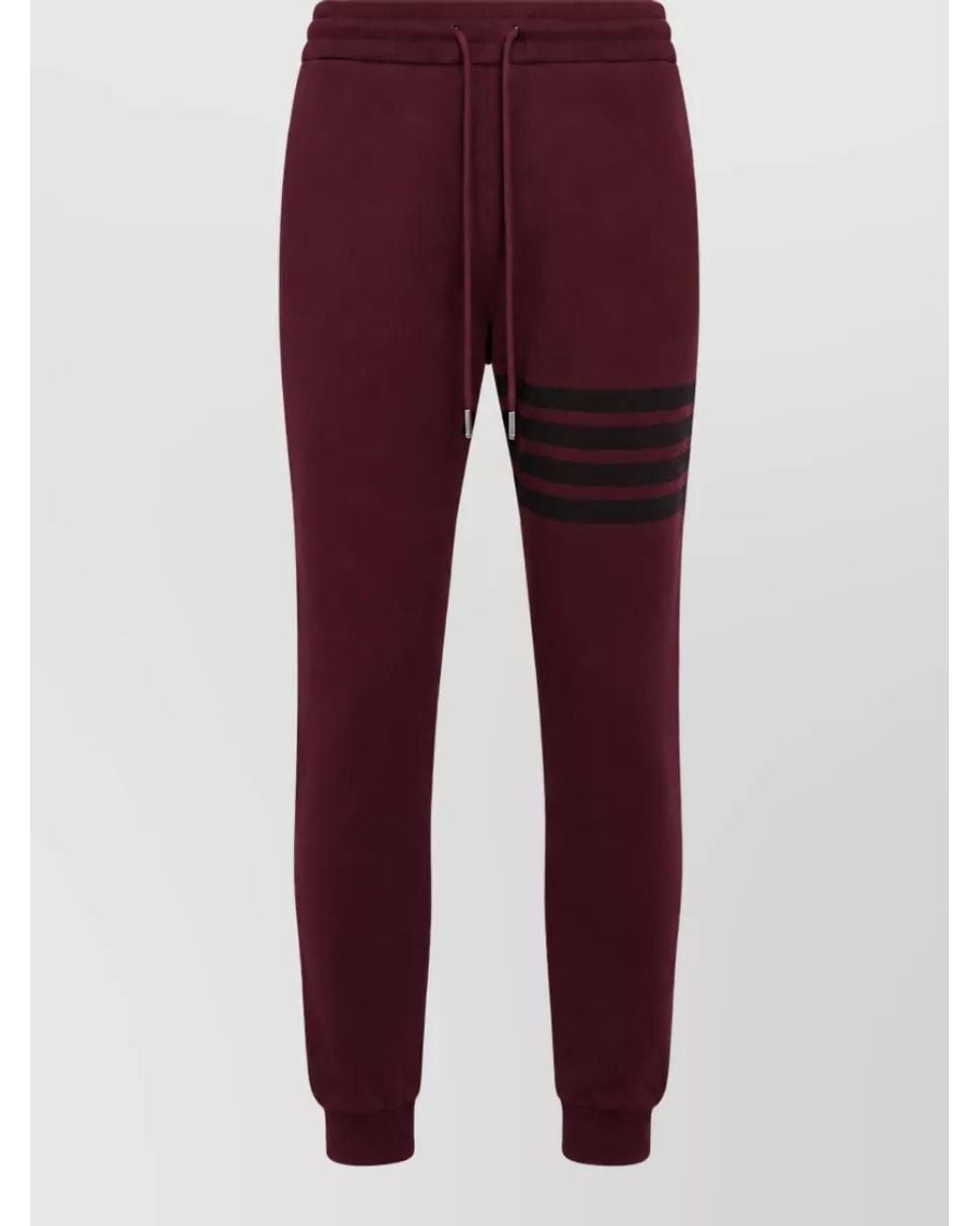 Thom Browne Red Cotton Sweat Shorts for men