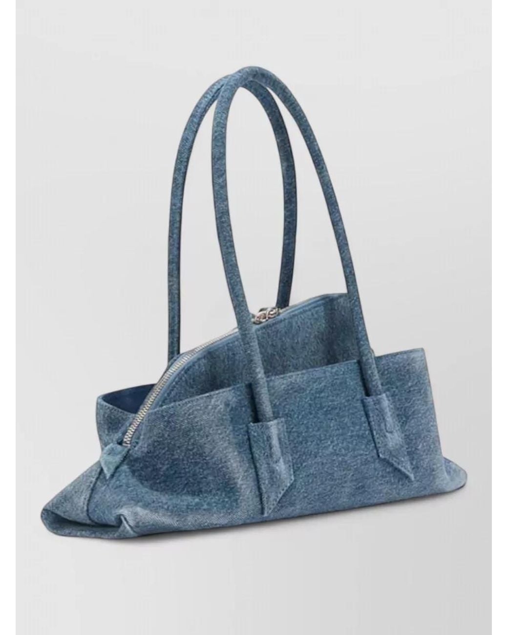 The Attico Blue Small Denim Shoulder Bag