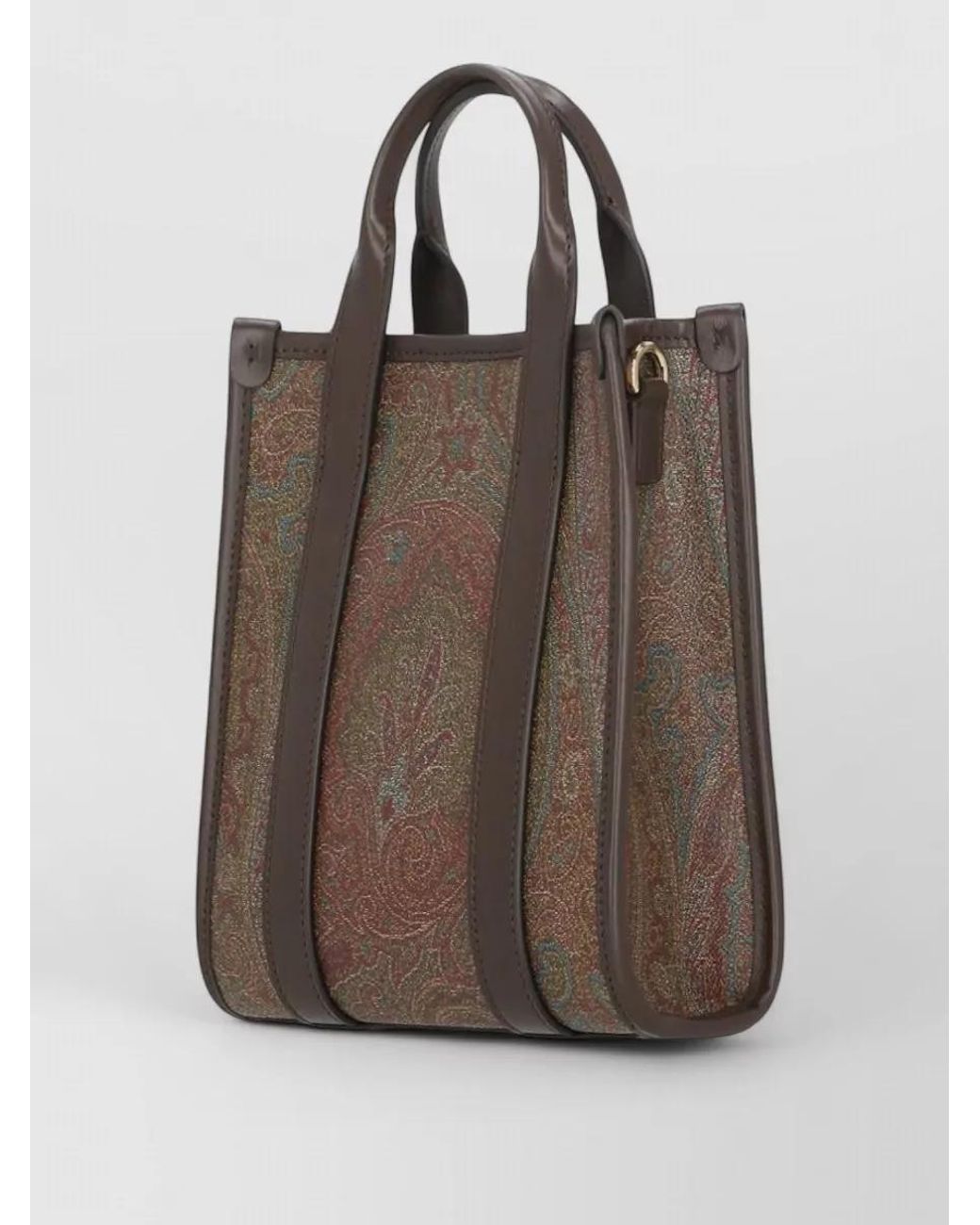 Etro Brown Hand Paisley Tote Bag