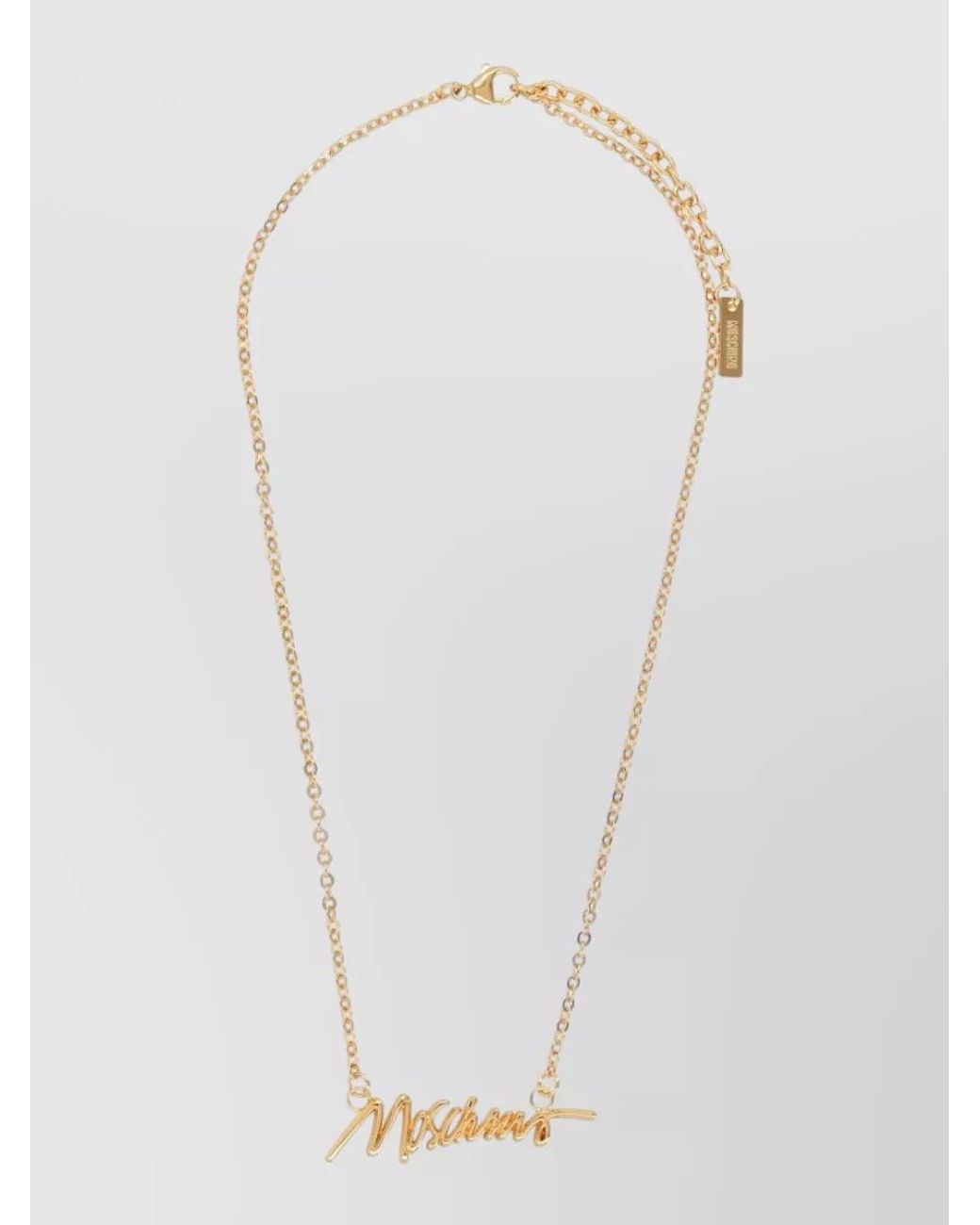 Moschino White Logo Necklace