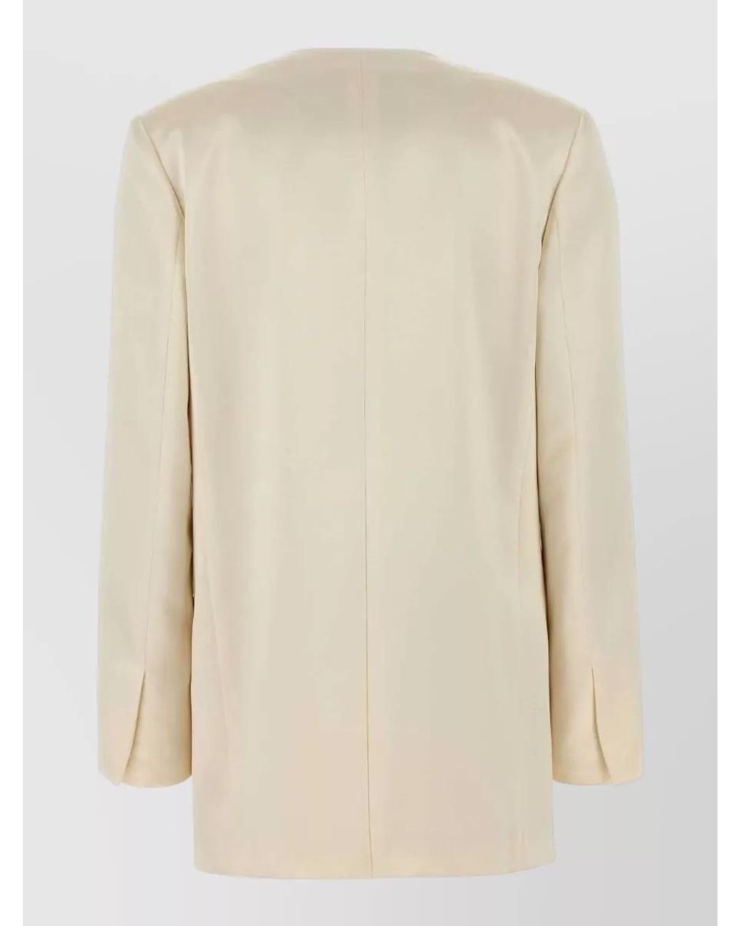 Alberta Ferretti Natural Satin Blazer