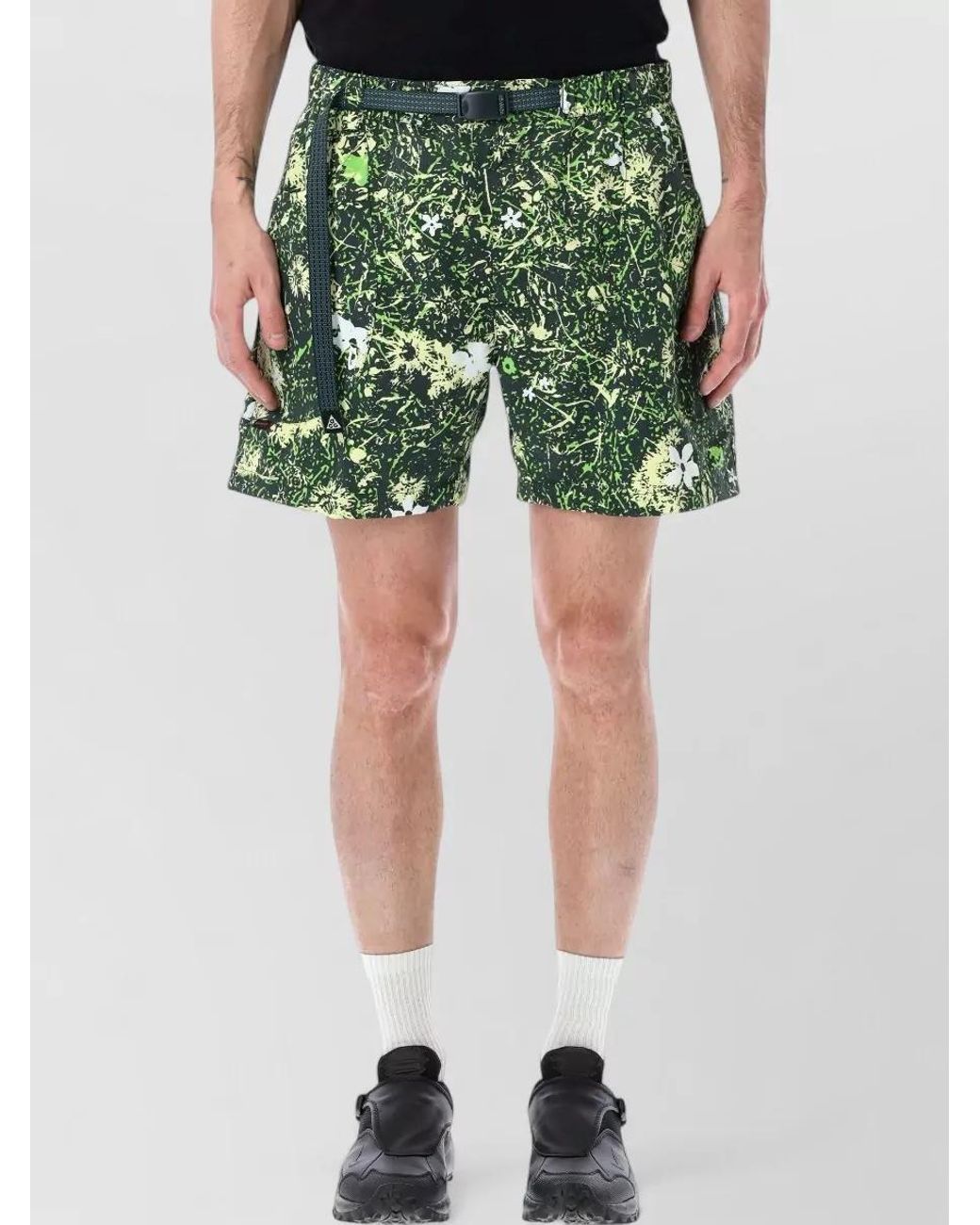 Nike Green Nylon Loose-Fit Shorts for men