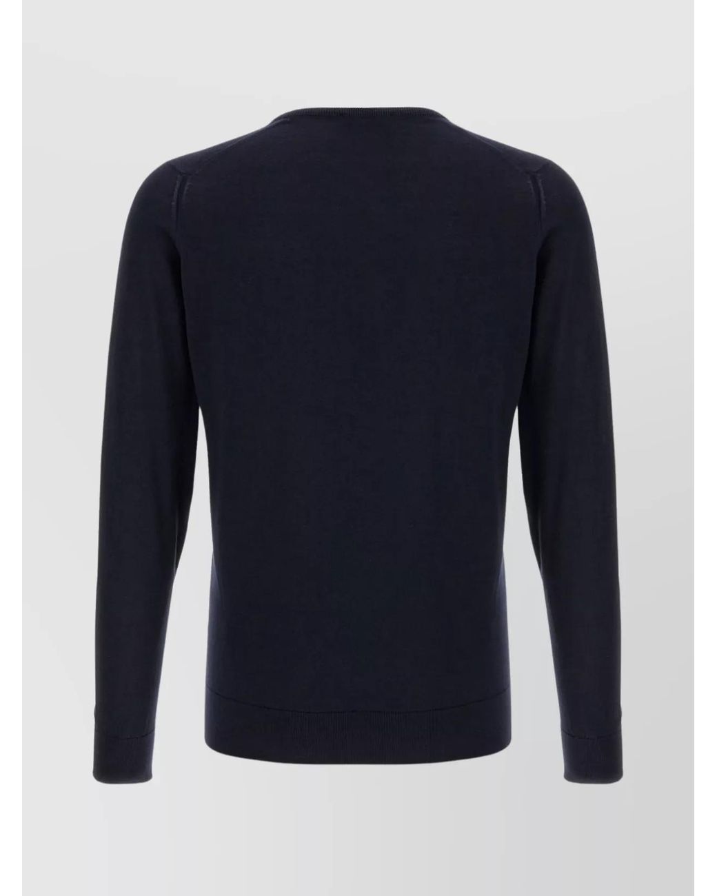 John Smedley Blue Cotton Crew-Neck Long-Sleeve Jumper for men