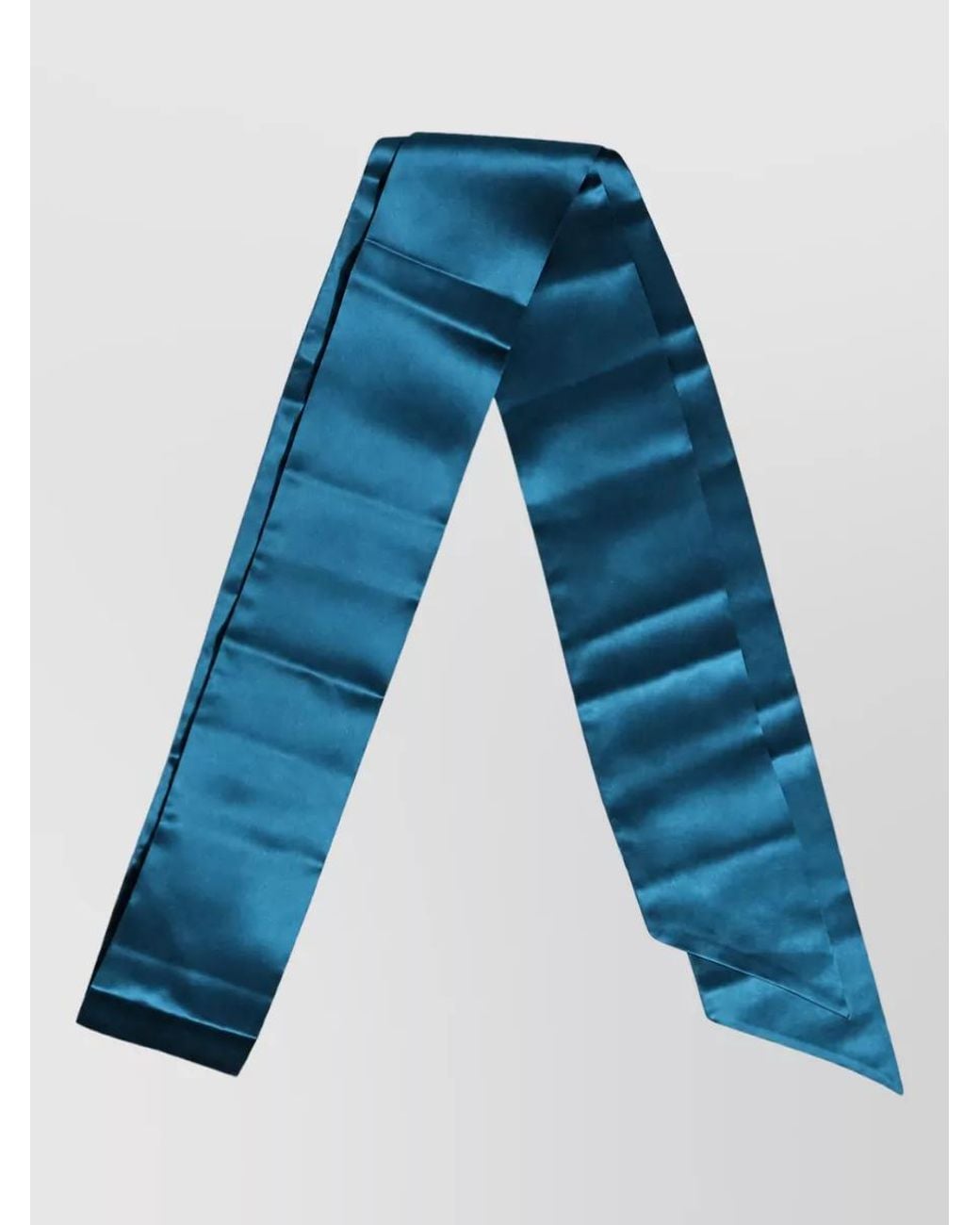 Dolce & Gabbana Blue Silk Skinny Foulard Scarf