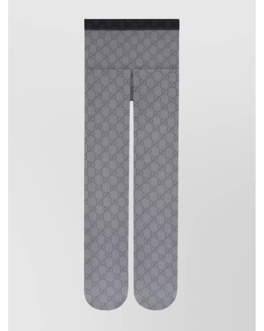 Gucci Gray All-Over Print Stretch Nylon Tights