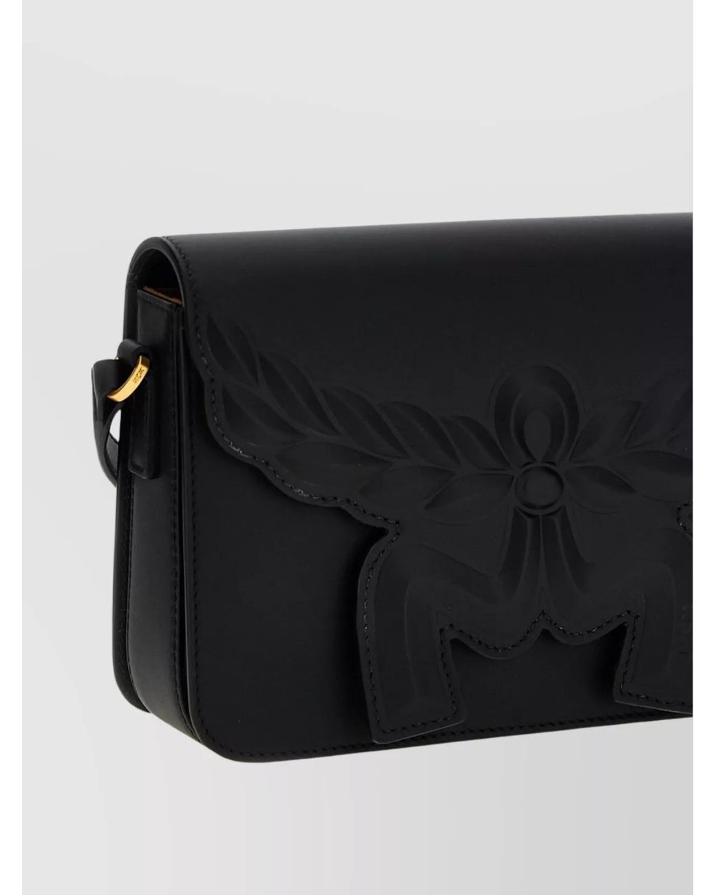 MCM Black Small Leather Crossbody Bag