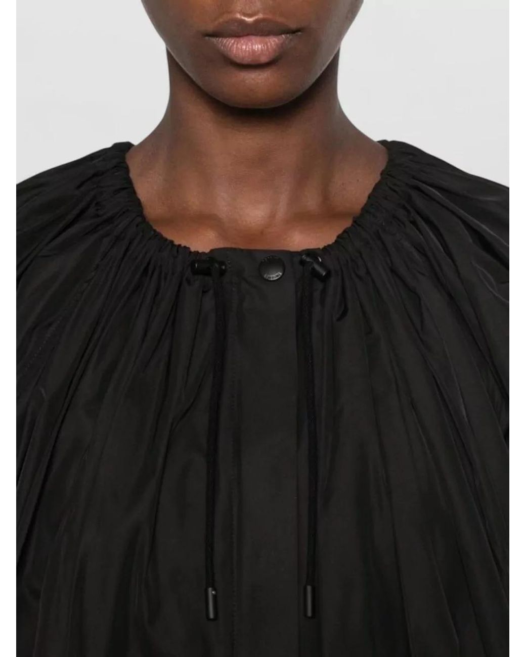 Totême  Black Gathered Parachute Blouson Jacket