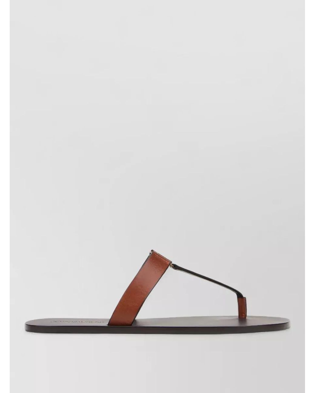 Saint Laurent Multicolor Leather Flip Flops