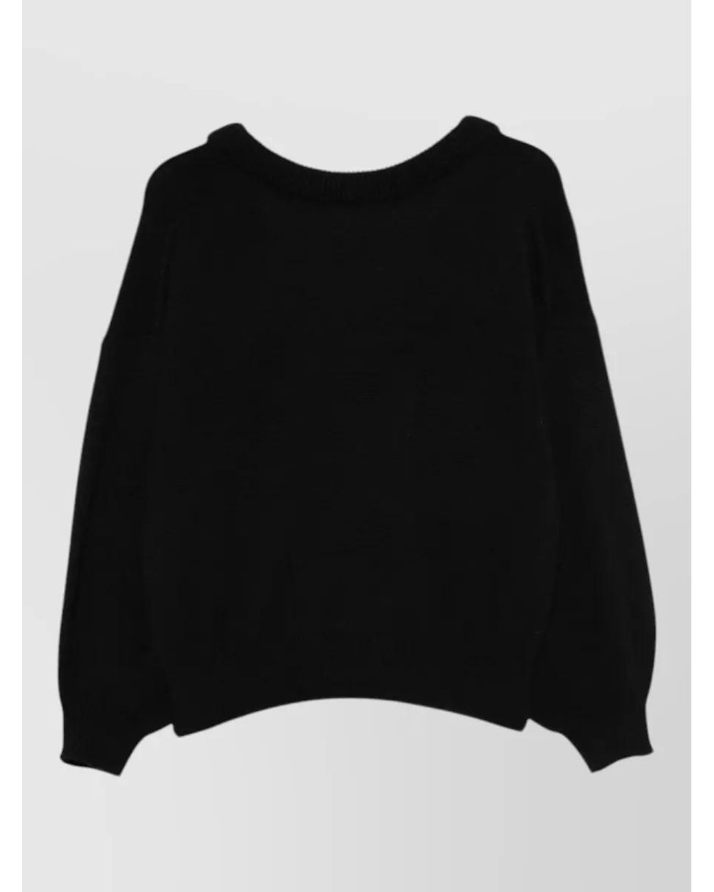 Lisa Yang Black Cashmere Off-Shoulder Long-Sleeve Sweatshirt