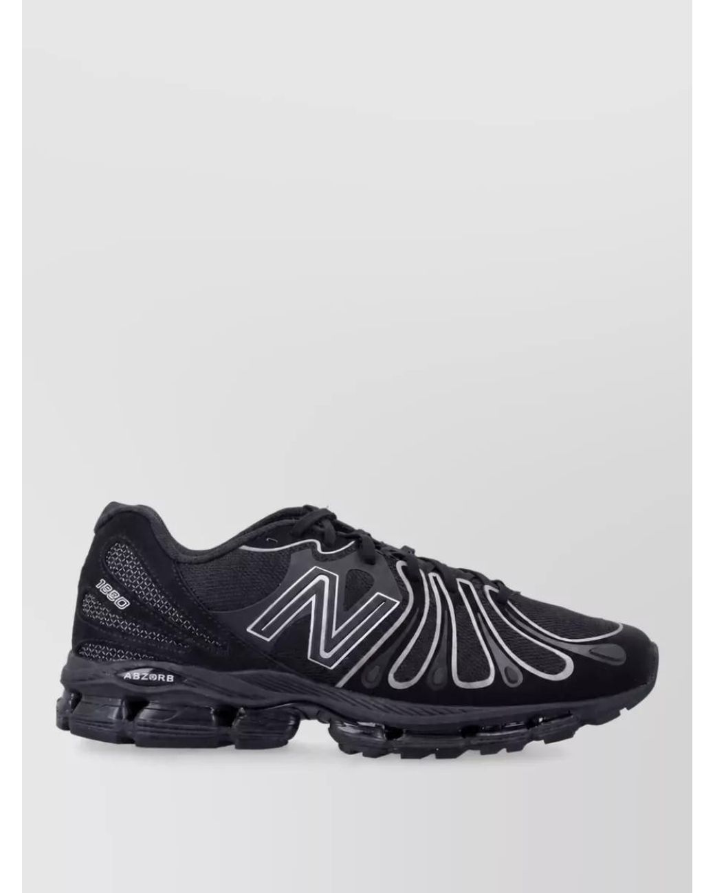 New Balance Black Mesh Lace-Up Sneakers