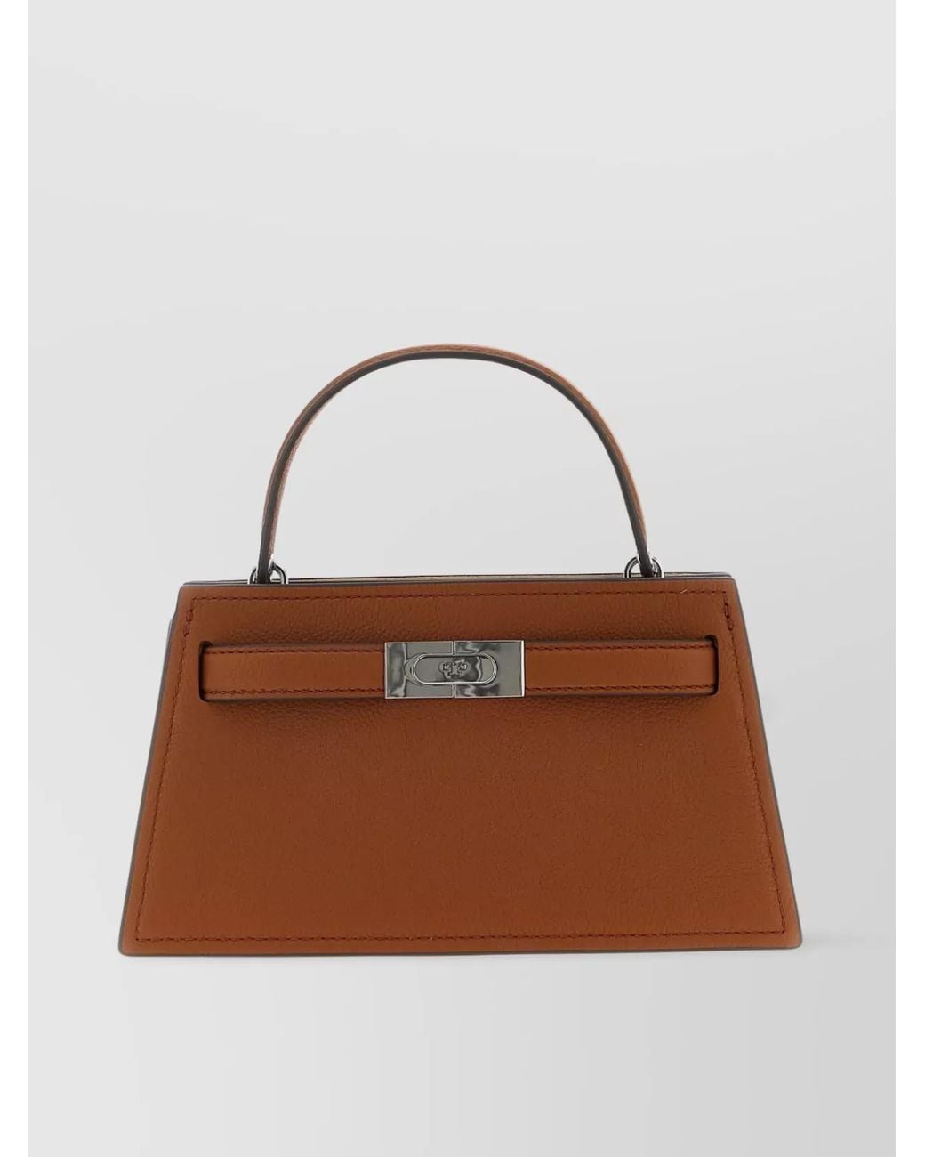Tory Burch Brown Lee Radziwill Small Leather Shoulder Bag
