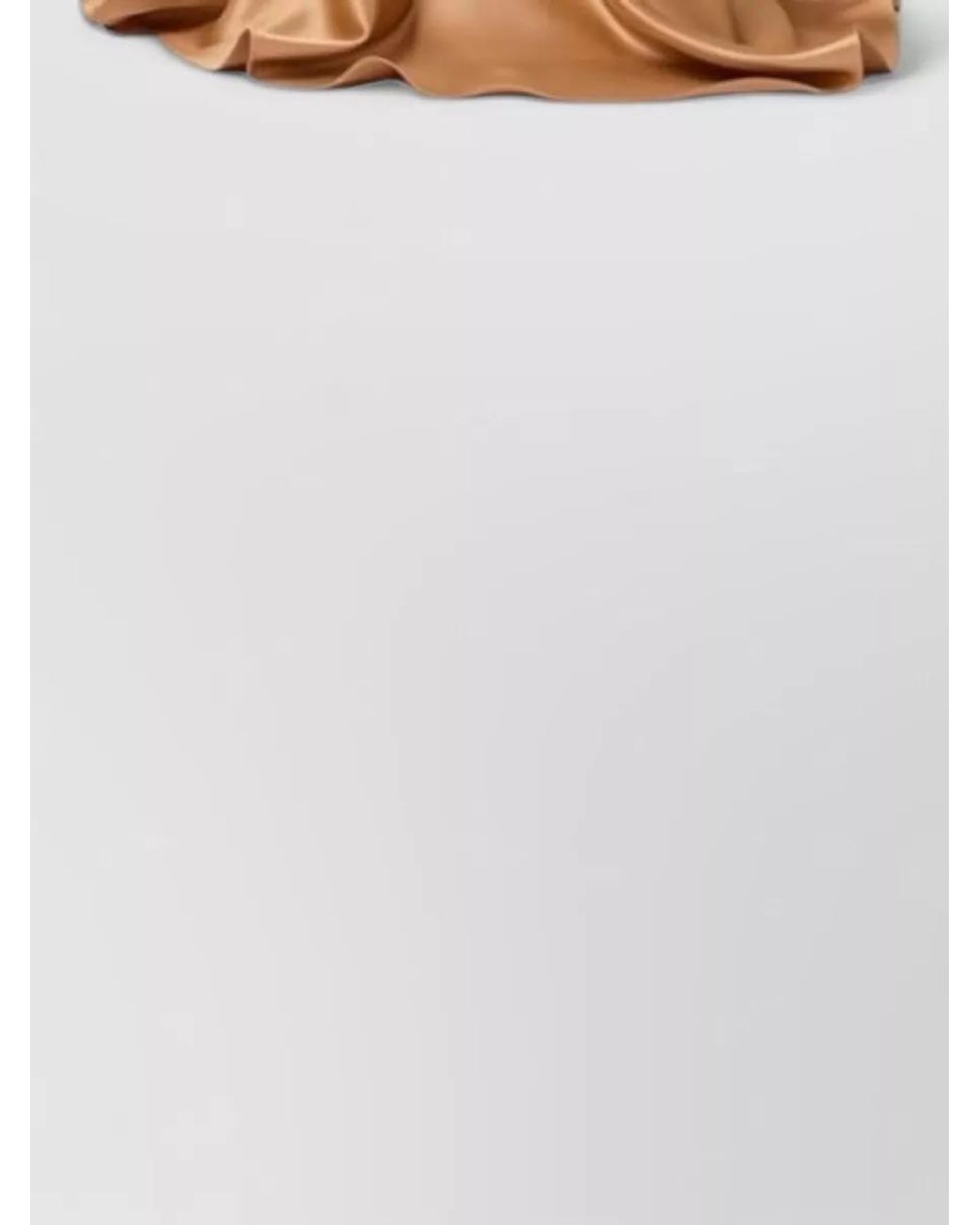 Elisabetta Franchi White Satin V-Neck Sleeveless Gown