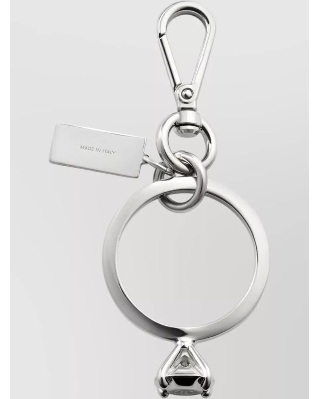 MM6 by Maison Margiela Black Brass Ring Charm Keyring