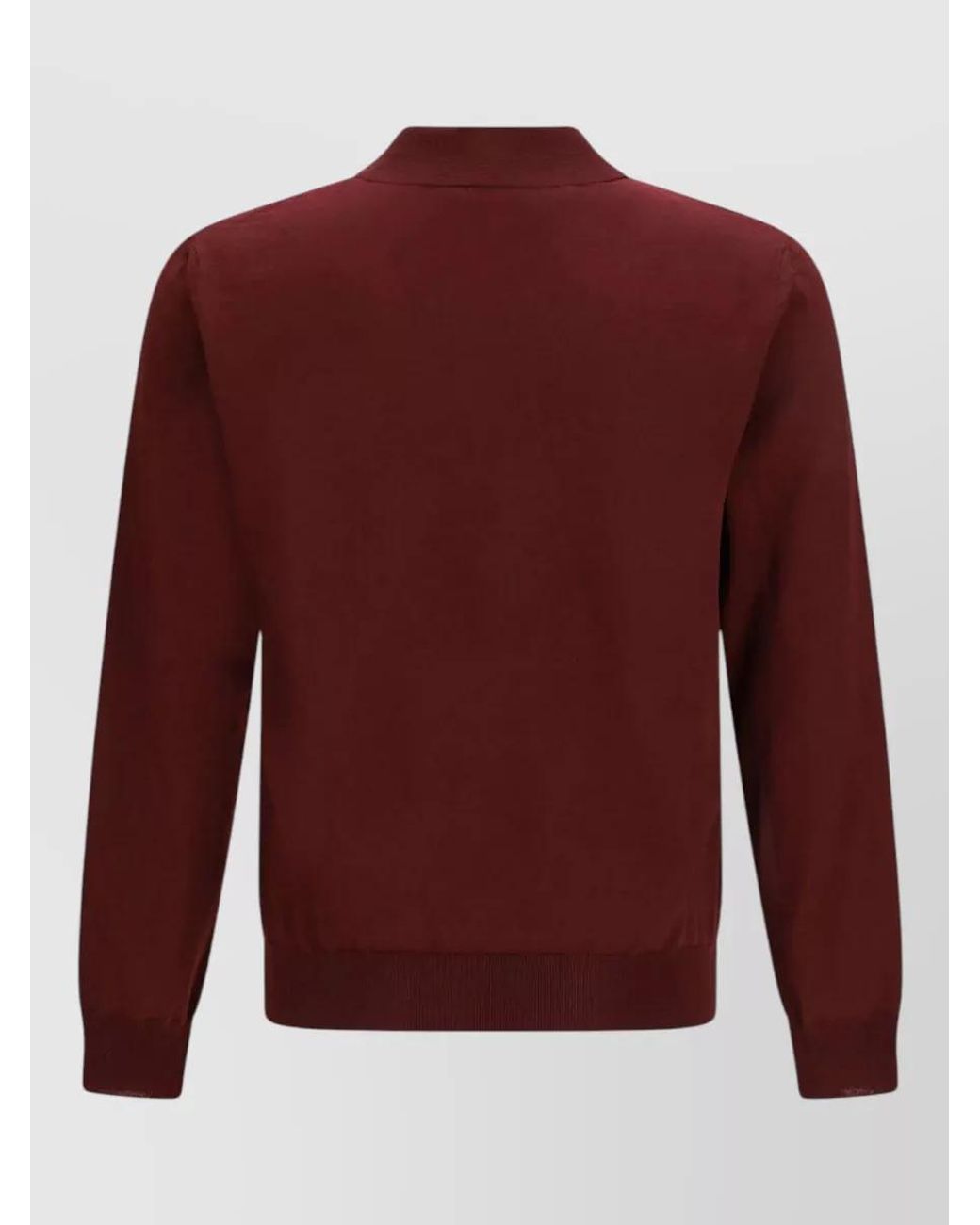 Valentino Garavani Red Wool Regular-Fit Polo Shirt for men