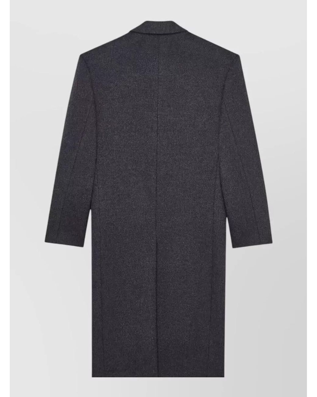 Saint Laurent Blue Wool Double-Breasted Coat for men