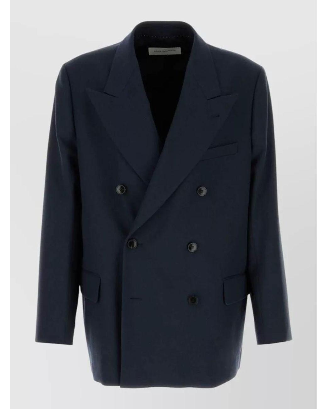 Dries Van Noten Blue Oversized Wool Blazer for men