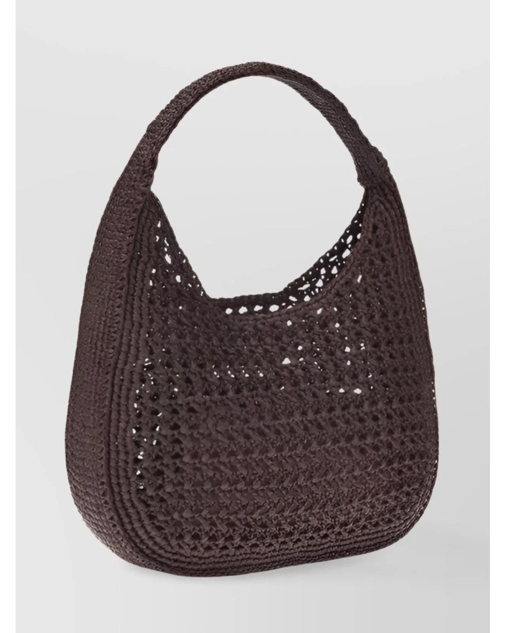 Miu Miu Black Pocket Crochet Shoulder Bag